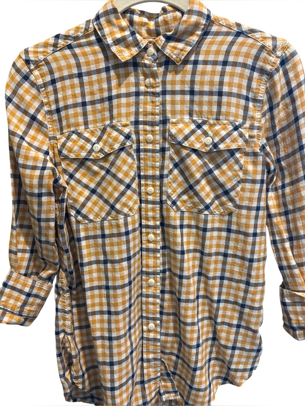 J. Crew plaid/striped button down xs